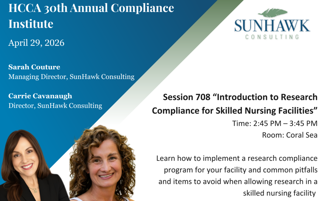 Sarah Couture and Carrie Cavanaugh Speaking at HCCA 30th Annual Compliance Institute
