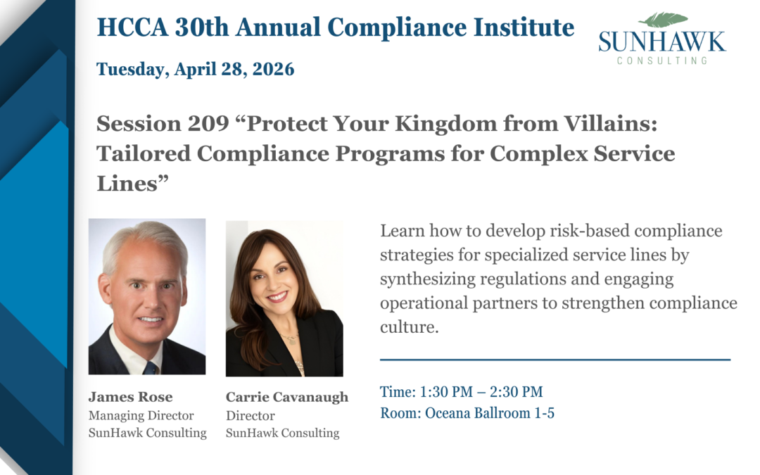 James Rose and Carrie Cavanaugh Presenting at the HCCA 30th Annual Compliance Institute
