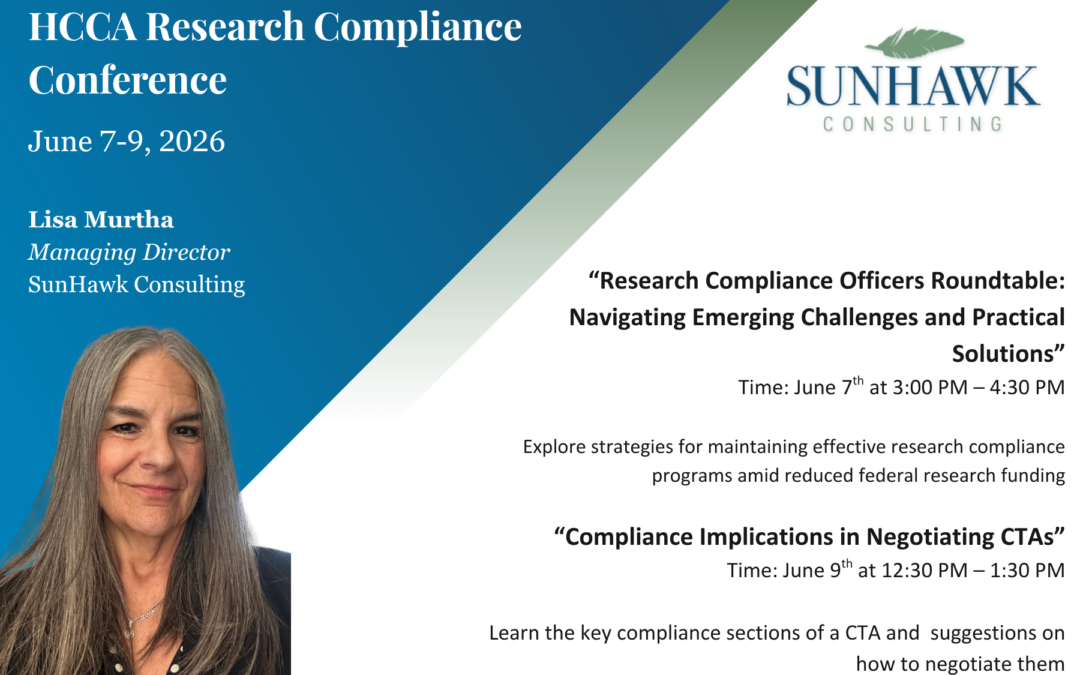 Lisa Murtha is Speaking at the HCCA Research Compliance Conference